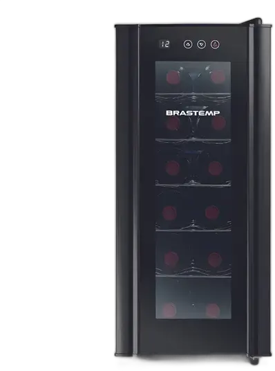 Brastemp Wine Cooler Electronic Touch Panel 12 Bottles Black 220v