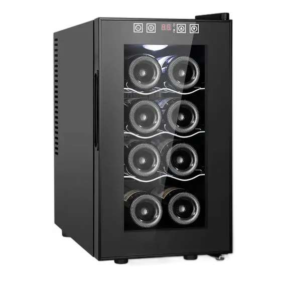 Tylza Climate-Controlled Wine Cooler for 8 Bottles with LED, Touch Screen