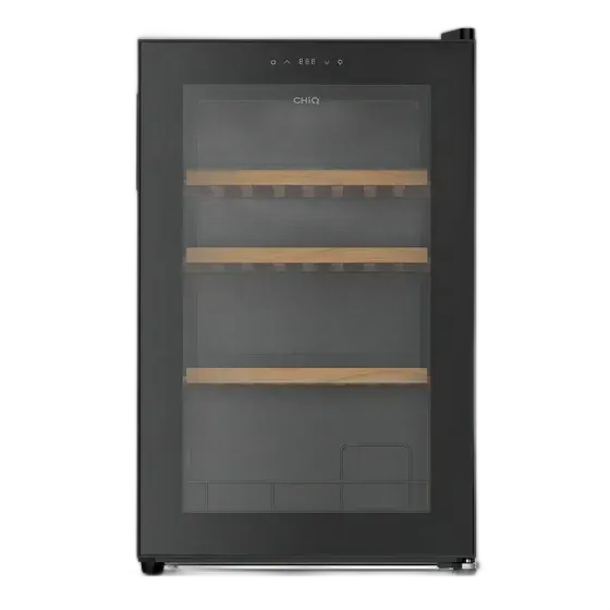 CHiQ Climate-Controlled Wine Cooler 24 Bottles 70L Touch Panel Glass Door