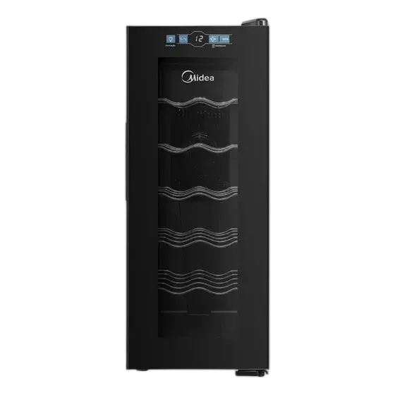 Climate-Controlled Wine Cooler 12 Bottles Midea Mdrw066fgggl3