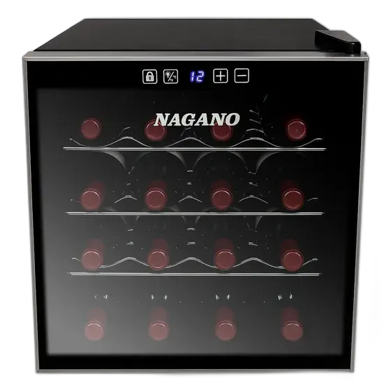 Climate-Controlled Wine Cooler 16 Bottles 44 L Digital Display