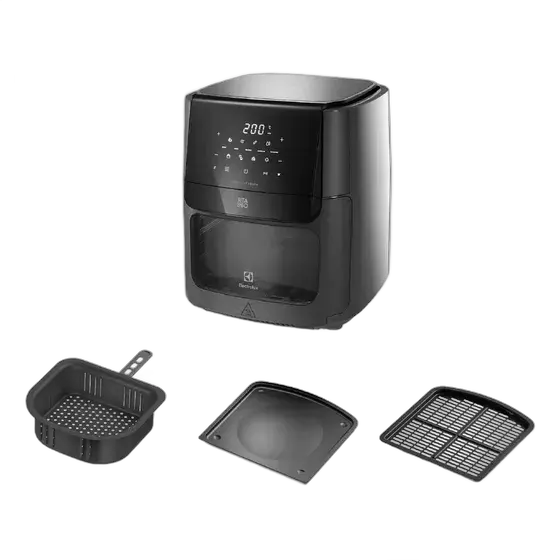 Air Fryer Oven 5 in 1 12L 1700W Digital 1 Non-stick Tray 5 cooking modes 7 Programmed Recipes Sound Alert Oil-free Electric Air Fryer Countertop Oven Electrolux EAF85 Graphite