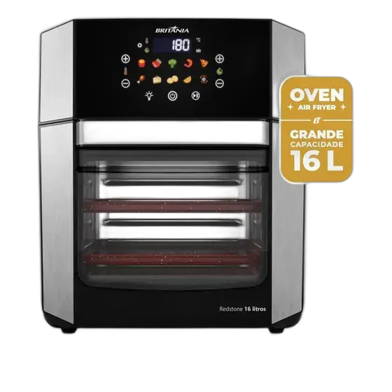 Britânia Air Fryer Oven 16L 4-in-1 Removable Door BAF16A