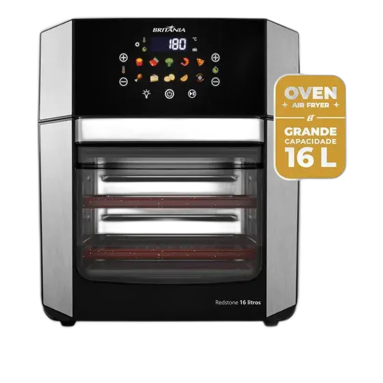 Britânia Air Fryer Oven 16L 4-in-1 Removable Door BAF16A