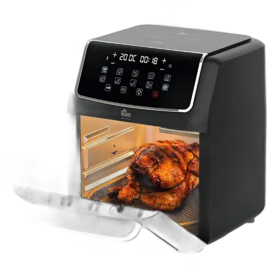 Air Fryer Oven Large 12 Liter Oven Black Kian 2000w
