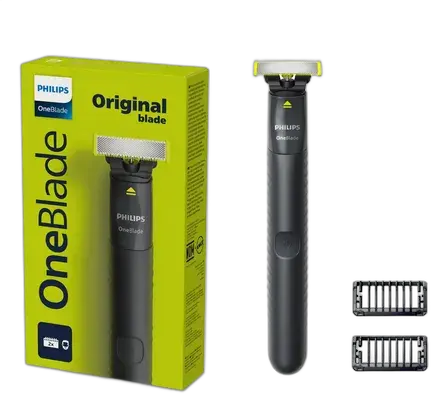 Philips Oneblade Electric Shaver And Trimmer 2 Combs, Cordless And Waterproof - Qp1424/10 Black 127/220v