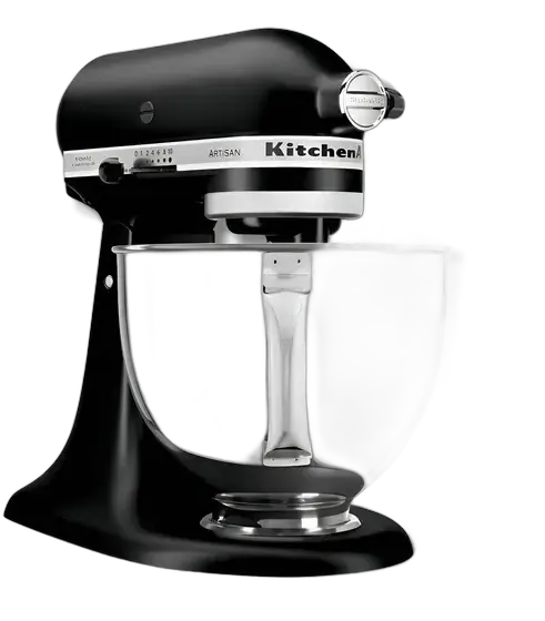 KitchenAid Artisan Stand Mixer Matte Black with 4 Accessories