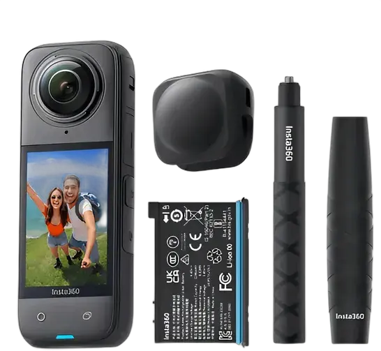 Insta360 X4 Action Camera Travel Bundle Dark Gray Color Dark Gray