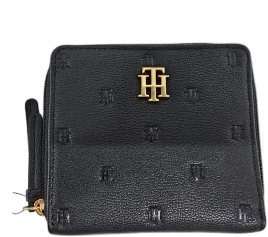 Tommy Hilfiger Women's Wallet Original Zipper Gold Logo