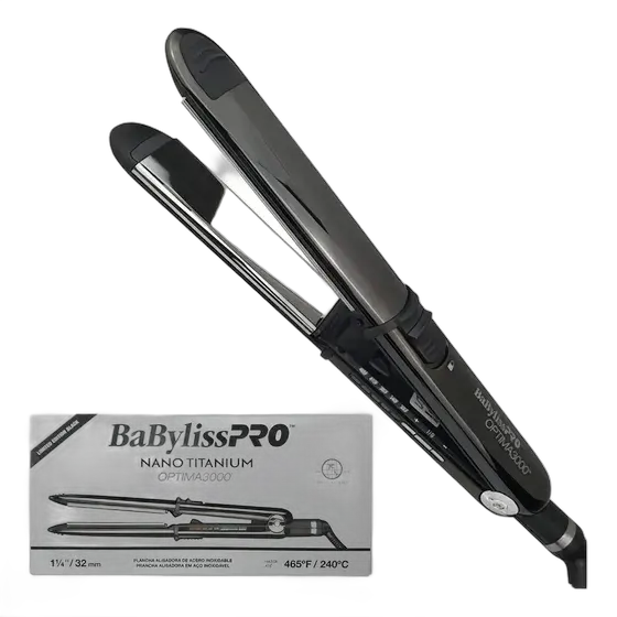 BabylissPro Nano Titanium Optima 3000 Hair Straightener Black