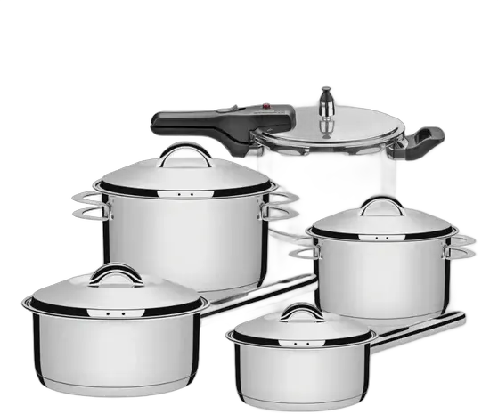 Tramontina Stainless Steel Cookware Set 5 Pieces With Pressure Cooker