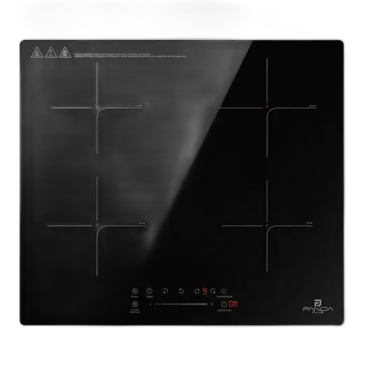 4-Burner Induction Cooktop Panda Plus Black, With Touch Panel and Safety Lock