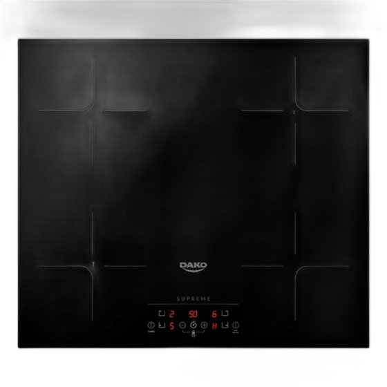 4-Burner Induction Cooktop Black with Safety Lock Dako Supreme