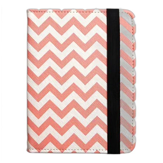 E-Reader Aveludado Fino Leve Artesanal Kindle Paperwhite 7th G 2016 0 MB chevron coral com tela de 6" 0ppp