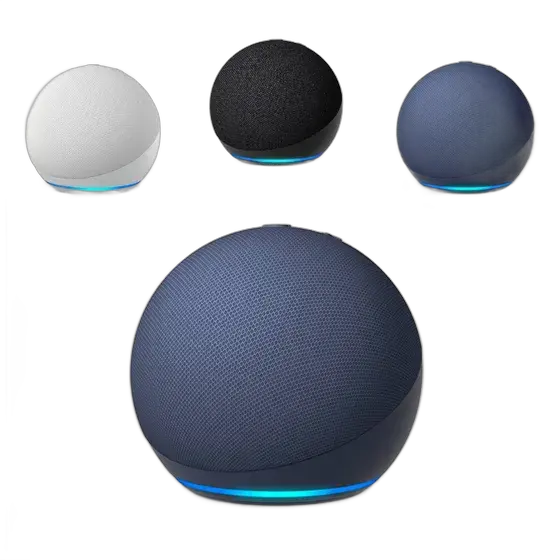 Echo Geraçao 5 Amazon Preto Branco Azul Alexa Premium Alexia