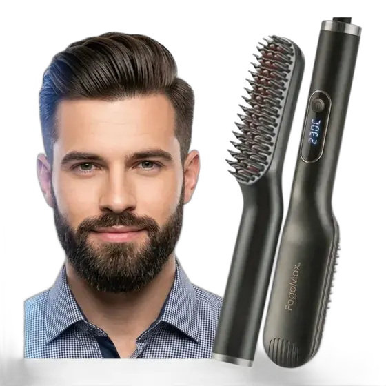 Escova Alisadora De Barba 13 Níveis De Temperatura Cerâmica