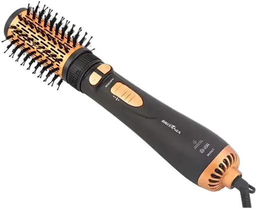 Escova Rotativa Britânia Ber20pd 3 Temperaturas Cor Preto e Dourado