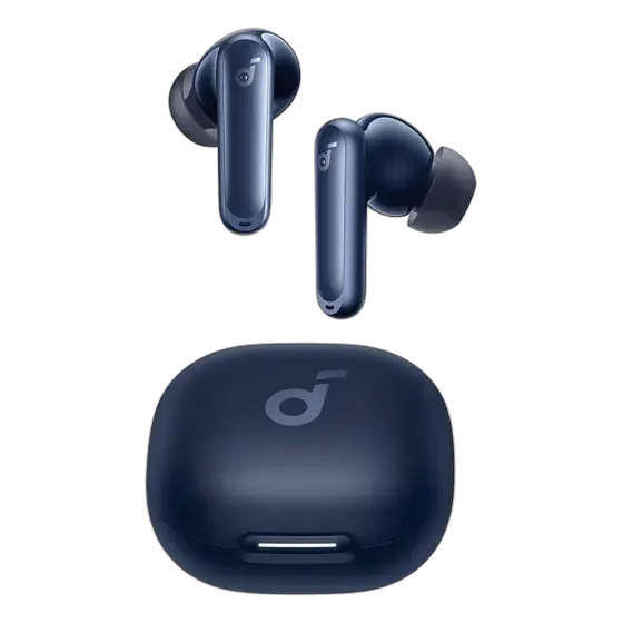 Fone de Ouvido Bluetooth 5.3 soundcore P40i da Anker, Cancelamento de Ruído Adaptativo, Graves Poderosos, 60H de Reprodução, Resistência à Água, IPX5 Resistência à Água, Carregamento Sem Fio, Azul