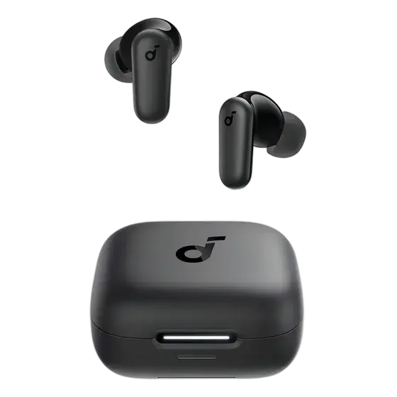 Fone de Ouvido Bluetooth 5.4 soundcore P30i da Anker, Cancelamento de Ruído Adaptativo, Graves Poderosos, 45H de Reprodução, Estojo 2-em-1 com Suporte para Celular, IP54, Fone sem fio TWS, Preto