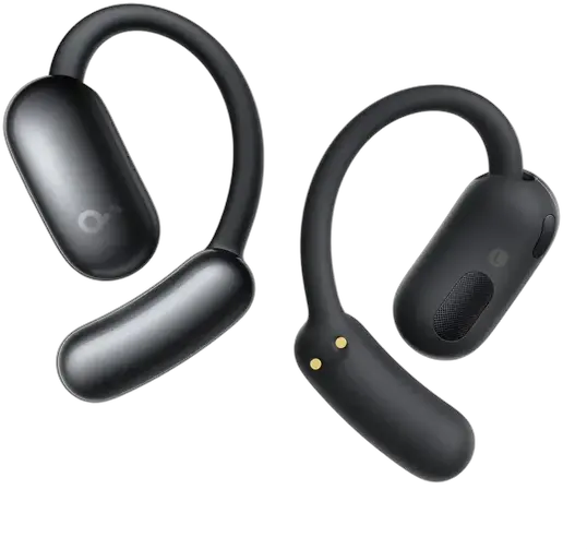 soundcore AeroFit 2 Bluetooth Open-Ear Headphones, AI Assistant, Adjustable Hook, Real-Time Translation 100 Languages, Hi-Res LDAC, AI Calls, 4 Mics, 42H, IP55, Running & Work - Black