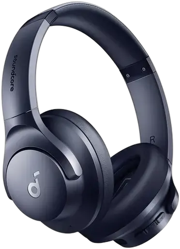 Fone de Ouvido Bluetooth Soundcore Anker Q20i ANC Híbrido Fone Sem Fio Headset Gamer com Cancelamento de Ruído 60H Bateria Hi-Res App Multiponto Headphone Graves Potentes Dobrável Carga Rápida Azul