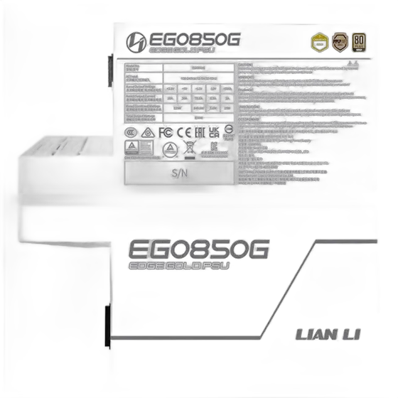 Lian Li Edge Gold 850W 80 Plus Gold Modular Power Supply White