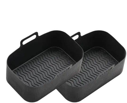 Liners L For Ninja Air Fryer Double Basket, Black