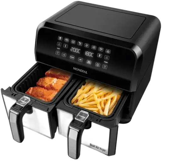 Air Fryer Dual Double Basket 8L Mondial 2000W - AFD-01-BI