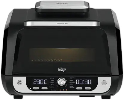 Wap Digital Air Fryer Barbecue 10l Multifunction Black Black 127v
