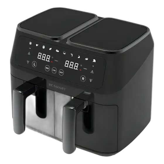 Dual Fry Electric Fryer Black 8.0l Besmart