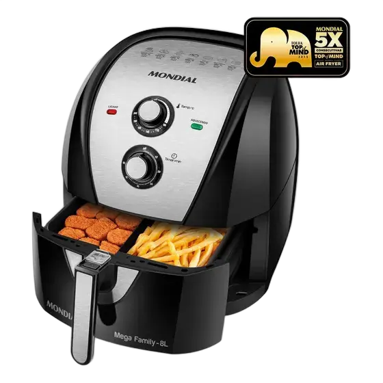 Oil-Free Fryer Air Fryer 8L Mondial - AFD-80-BI