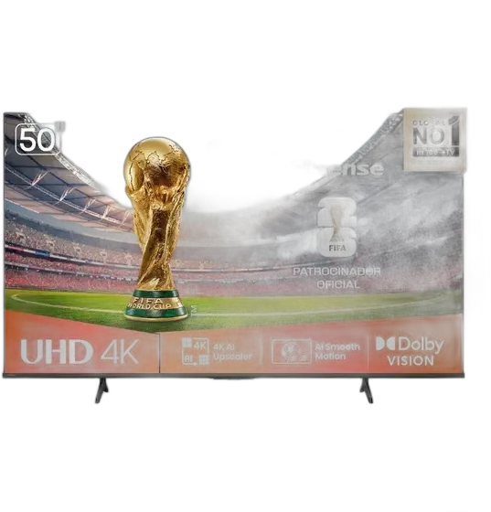 Hisense Smart TV 4K 50" inch 50A6NV with Dolby Vision, HDR10, HLG, Dolby Gaming, Film Maker, DTS Virtual X, Alexa and Google Home Compatibility