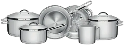 Stainless Steel Cookware Set 6 Pieces Triple Bottom Solar Tramontina