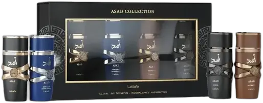 Kit Perfume Asad Lattafa 25ml 4 Peças