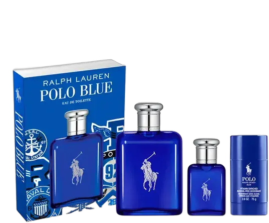 Ralph Lauren Polo Blue Kit - Edt 125ml + 40ml + Deodorant 75g