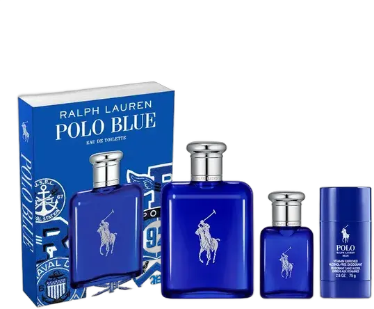 Ralph Lauren Polo Blue Men's Kit - Eau de Toilette 125ml + 40ml + Deodorant
