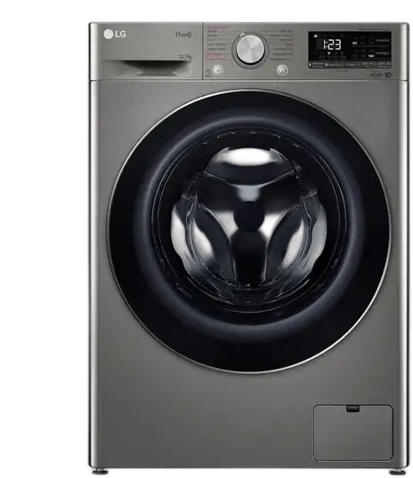 LG Washer Dryer 12kg Vc4 - Stainless Steel