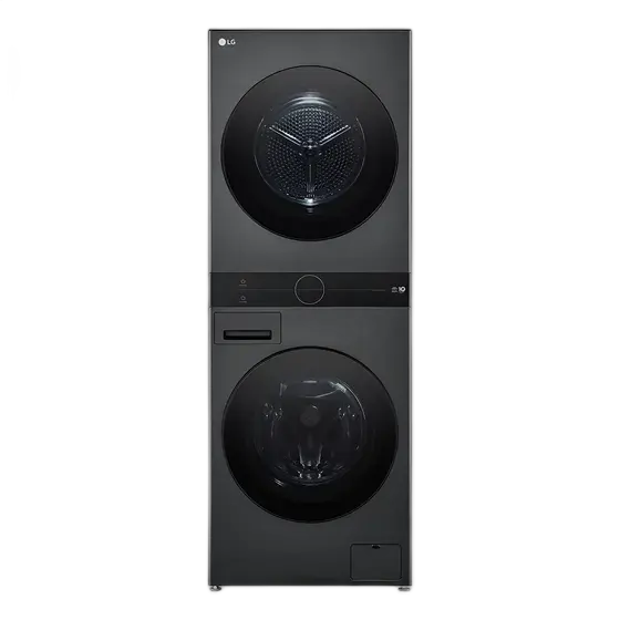 Tower Washer Dryer Washtower 14kg Black Inox