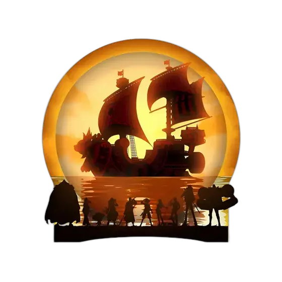 Circular Led Table Lamp Sunset One Piece