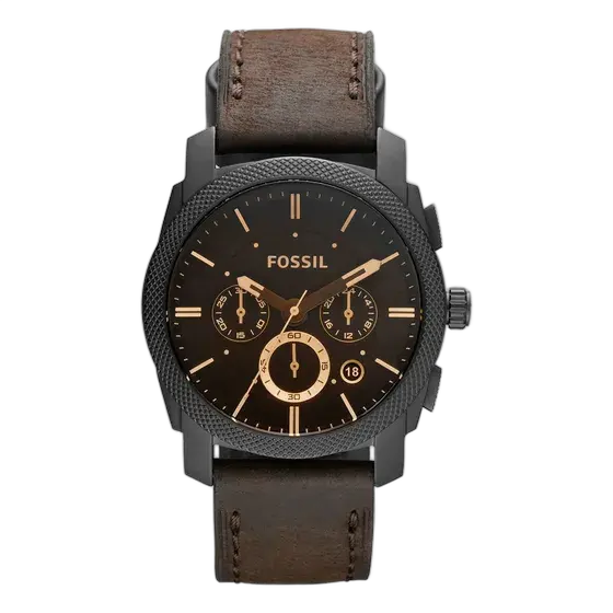 Men's Movement Fossil Watch Fs4656, Chronograph, Leather,