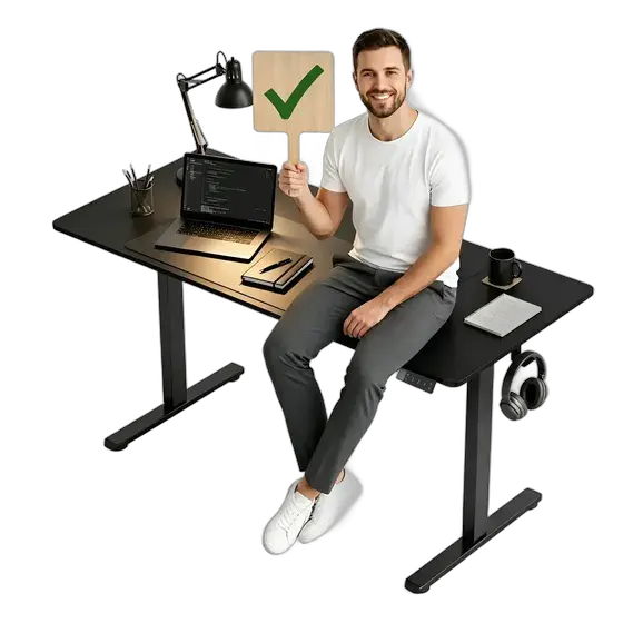Electric Height-Adjustable Lifting Desk with Adjustable Legs