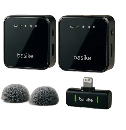 Microfone Sem Fio Lapela Duplo Bluetooth Usb Lightning Anc
