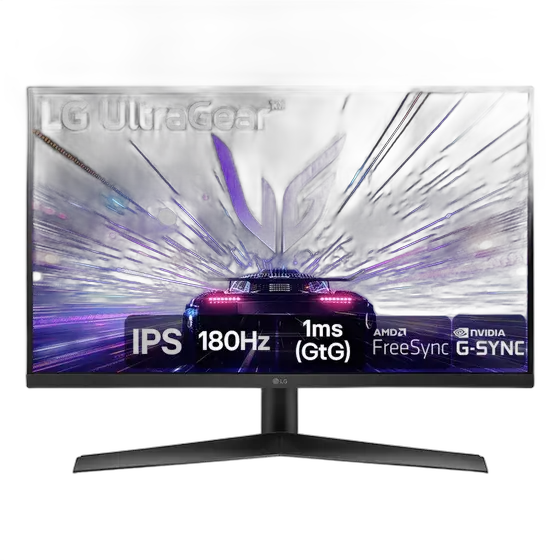 LG UltraGear Gaming Monitor 27" IPS, 180Hz, 1ms (GtG), NVIDIA G-SYNC, AMD FreeSync, HDR10, sRGB 99% - 27GS60F-B