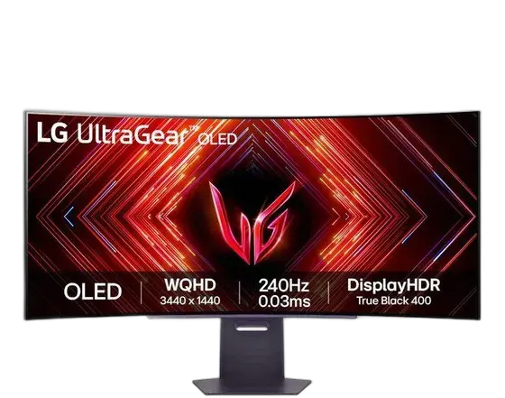 LG UltraGear OLED Curved Gaming Monitor – 45" OLED Screen, 2K QHD, HDR400 Trueblack, 240Hz, 0.03ms (GtG), NVIDIA G-SYNC