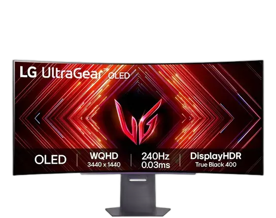 LG UltraGear OLED Curved Gaming Monitor 45, QHD, 45GS95QE-B