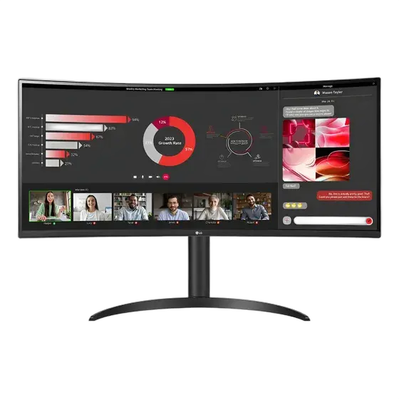 LG 34WR55QC-B Curved Ultrawide WQHD HDR10 34-Inch Monitor