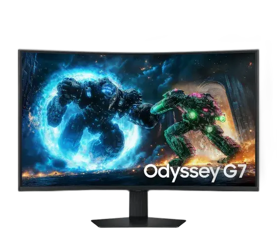 Samsung Odyssey G7 Monitor, 37, 4K, 165Hz, 1ms, FreeSync, DP, HDMI, USB, Height Adjustment, Black