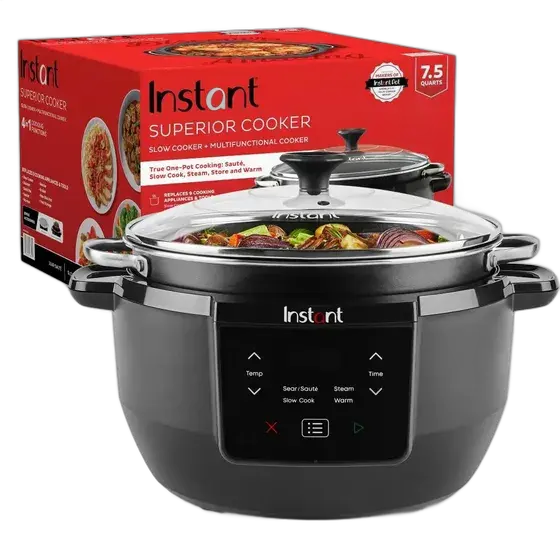 Instant Pot Multicooker 7.5qt With 4 Functions Black 127V