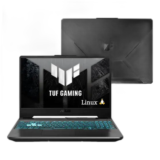 Asus TUF Gaming A15 Gaming Laptop, AMD RYZEN 7, RTX 3050, 8GB RAM, 512GB SSD, Linux KeepOS, Graphite Black - FA506NCG-HN216