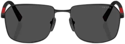 Prada Men's 0ps Black Rectangular Sunglasses